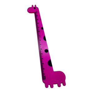 Elephant Alpaca Giraffe Ruler Pink Plastic Drawer Ruler With‎ Black Spots